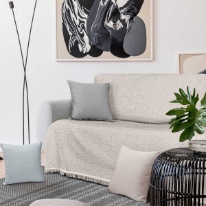 img-Ριχτάρι MONOCOLORE BEIGE Ριχτάρι διθέσιου καναπέ: 170 x 250 εκ.