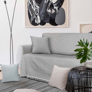 img-Ριχτάρι MONOCOLORE GREY Ριχτάρι διθέσιου καναπέ: 170 x 250 εκ.