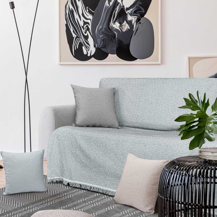 Ριχτάρι MONOCOLORE TURQUOISE Ριχτάρι διθέσιου καναπέ: 170 x 250 εκ. Ριχτάρι MONOCOLORE TURQUOISE Ριχτάρι διθέσιου καναπέ: 170 x 250 εκ.