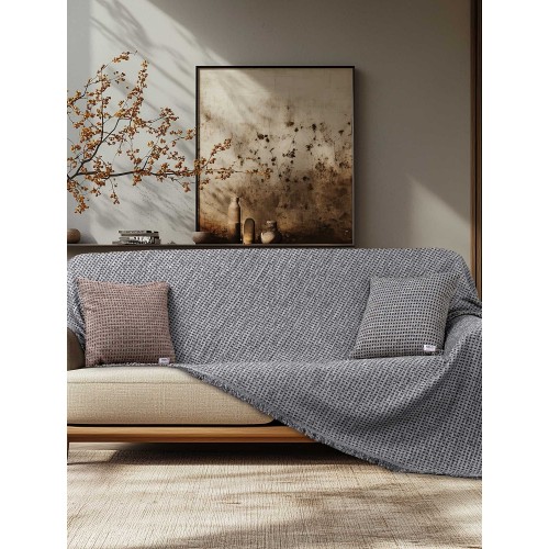 img-Διακοσμητικό Μαξιλάρι MOUVE GREY Διακοσμητική μαξιλαροθήκη: 45 x 45 εκ.