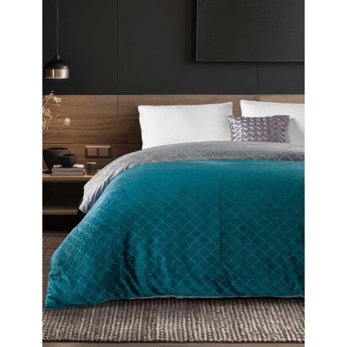 img-Παπλωματοθήκη NEVOLA PETROL Παπλωματοθήκη μονή: 160 x 220 εκ.