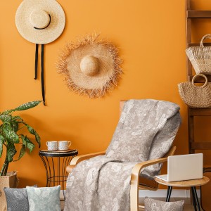 img-Ριχτάρι PAISLEY BEIGE Ριχτάρι τετραθέσιου καναπέ: 170 x 340 εκ.