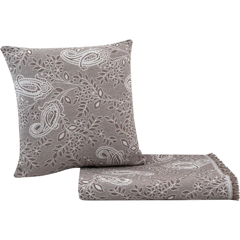 Ριχτάρι PAISLEY BROWN Ριχτάρι τετραθέσιου καναπέ: 170 x 340 εκ. Ριχτάρι PAISLEY BROWN Ριχτάρι τετραθέσιου καναπέ: 170 x 340 εκ.