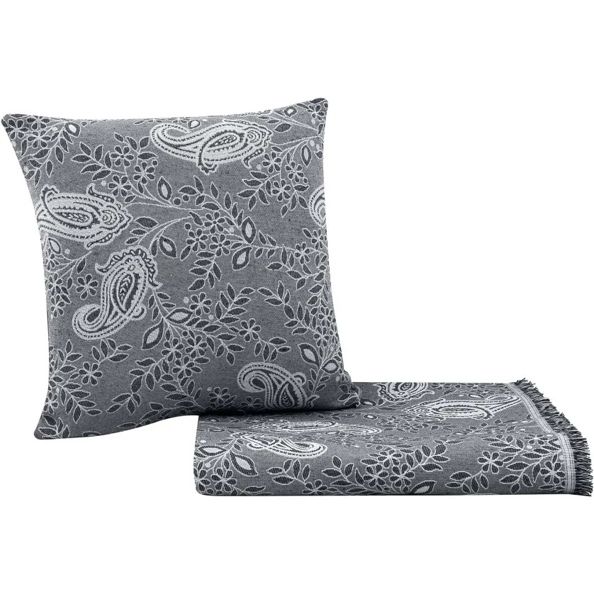 Διακοσμητικό Μαξιλάρι PAISLEY GREY Διακοσμητικό μαξιλάρι: 45 x 45 εκ. Διακοσμητικό Μαξιλάρι PAISLEY GREY Διακοσμητικό μαξιλάρι: 45 x 45 εκ.