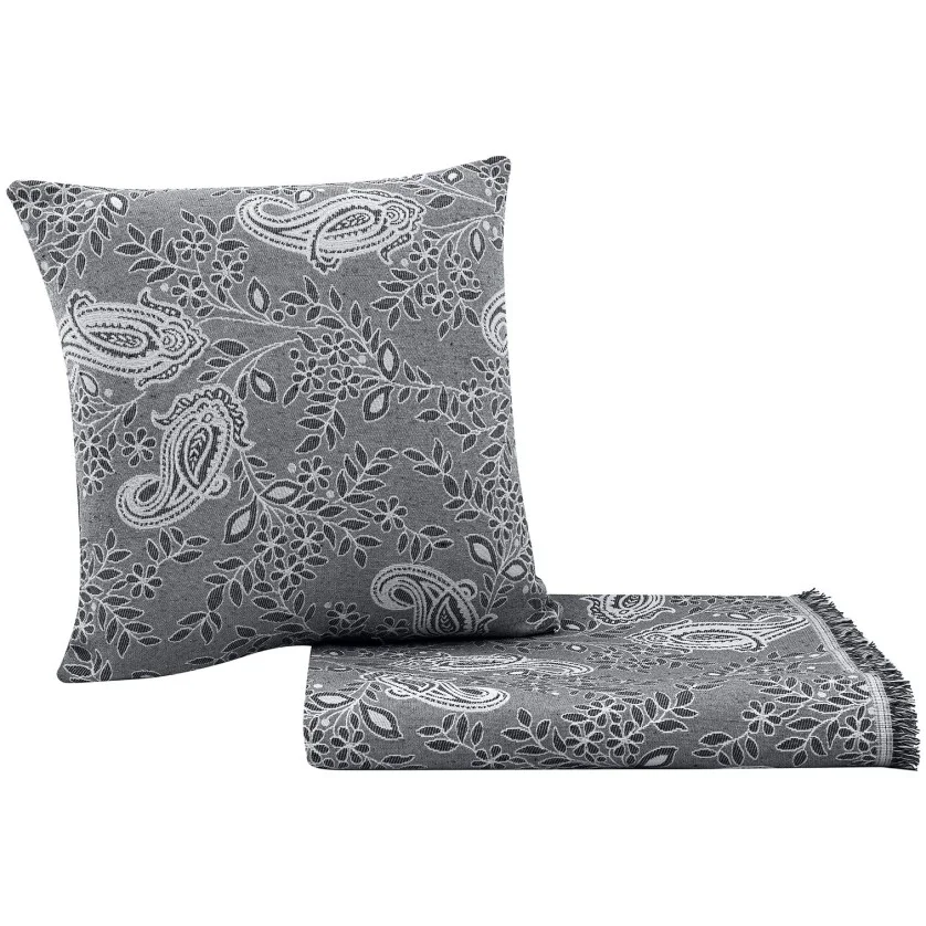 Ριχτάρι PAISLEY GREY Ριχτάρι διθέσιου καναπέ: 170 x 250 εκ. Ριχτάρι PAISLEY GREY Ριχτάρι διθέσιου καναπέ: 170 x 250 εκ.