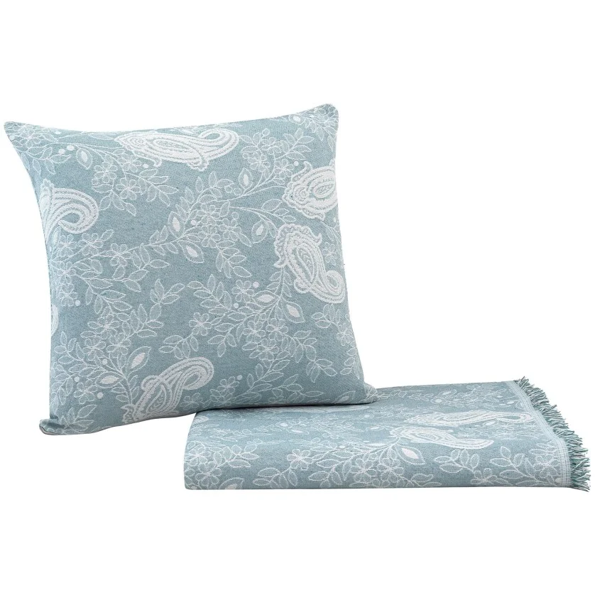 Ριχτάρι PAISLEY TURQUOISE Ριχτάρι πολύθρονας: 170 x 180 εκ. Ριχτάρι PAISLEY TURQUOISE Ριχτάρι πολύθρονας: 170 x 180 εκ.