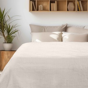 img-Κουβέρτα Πικέ PIKONA BEIGE Κουβέρτα Πικέ: 170 x 240 εκ.