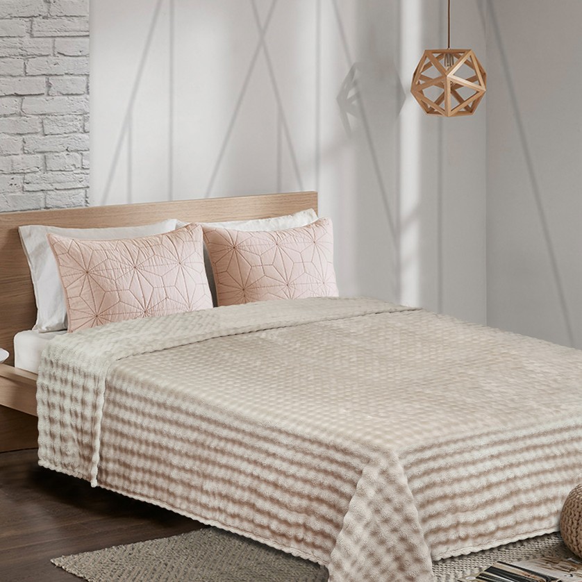 Κουβέρτα Fleece PUFFELLA BROWN Κουβέρτα μονή: 160 x 220 εκ.