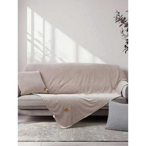 img-Ριχτάρι REGALIA BEIGE Ριχτάρι τετραθέσιου καναπέ: 180 x 340 εκ.