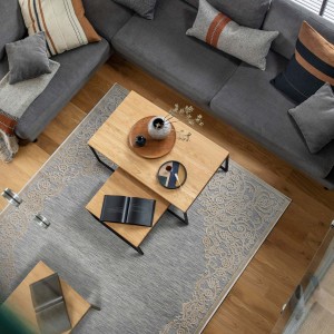 img-Χαλί ROI GREY BEIGE 67 x 500 εκ.