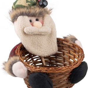 img-Διακοσμητικό καλάθι SANTA KLAUS Διακοσμητικό καλάθι: 22 x 22 εκ.