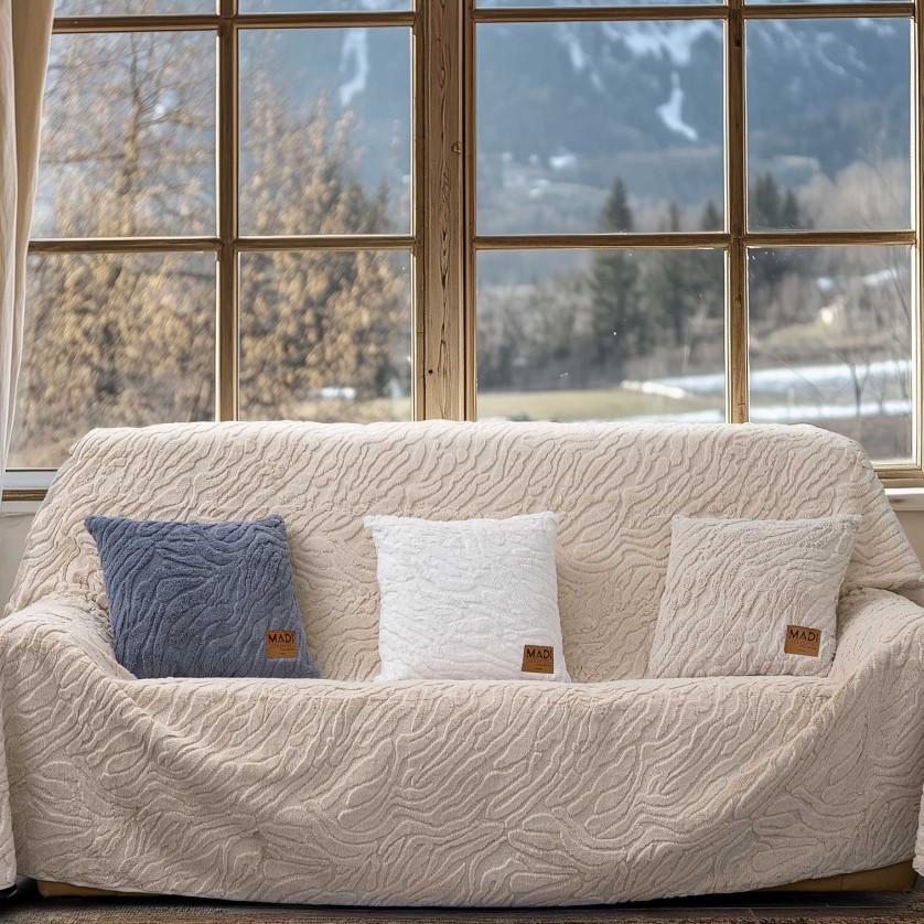 Ριχτάρι SERANI BEIGE Ριχτάρι τριθέσιου καναπέ: 180 x 300 εκ.