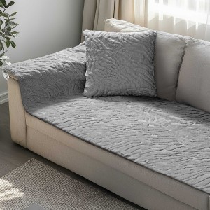 img-Μεμονωμένο γούνινo κάλυμμα SERANI GREY Μεμονωμένο γούνινο κάλυμμα για καναπέ γωνία  250 x 90 εκ.