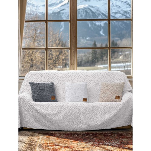img-Ριχτάρι SERANI WHITE Ριχτάρι τετραθέσιου καναπέ: 180 x 340 εκ.