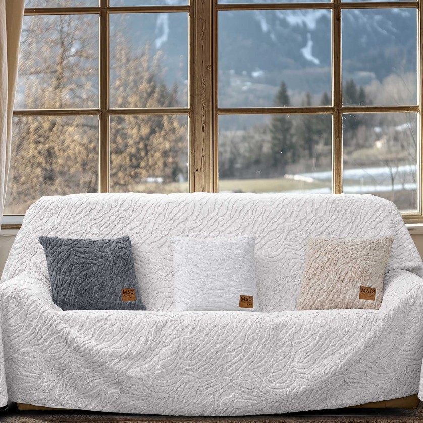 Ριχτάρι SERANI WHITE Ριχτάρι τετραθέσιου καναπέ: 180 x 340 εκ.