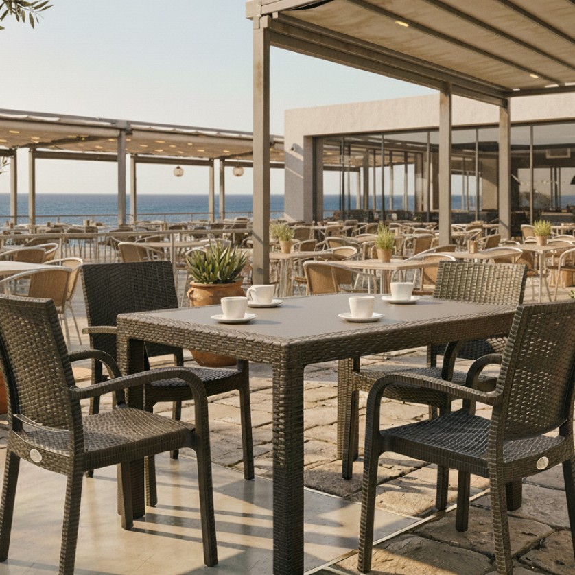 Καρέκλα Rattan SIERRA ANTHRACITE Καρέκλα: 57 x 57 x 88 εκ. Καρέκλα Rattan SIERRA ANTHRACITE Καρέκλα: 57 x 57 x 88 εκ.