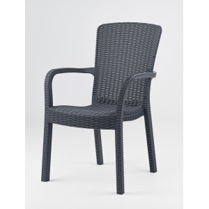 img-Καρέκλα Rattan SIERRA ANTHRACITE Καρέκλα: 57 x 57 x 88 εκ.