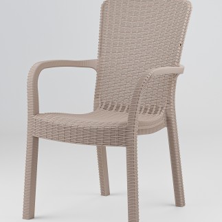img-Καρέκλα Rattan SIERRA BEIGE Καρέκλα: 57 x 57 x 88 εκ.