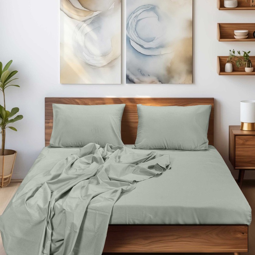 Σεντόνι SLEEK MINT Σεντόνι μονό με λάστιχο: 100 x 200+35 εκ.