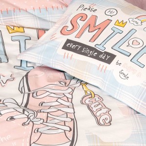 img-Παιδικό Σετ Κουβερλί SMILE Σετ κουβερλί μονό: 170 x 240 + 1 μαξιλαροθήκη 50 x 70 εκ.