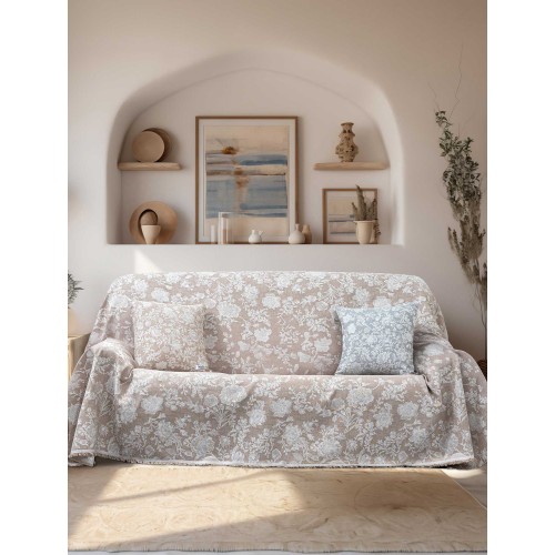 img-Ριχτάρι SOFIMA BEIGE Ριχτάρι διθέσιου καναπέ: 170 x 250 εκ.