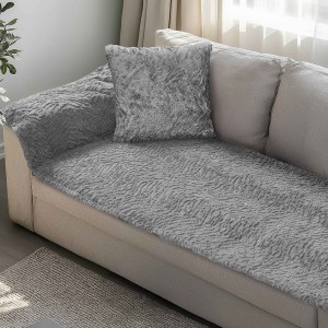 img-Μεμονωμένο γούνινo κάλύμμα SOGGY GREY Μεμονωμένο γούνινο κάλυμμα για καναπέ γωνία  250 x 90 εκ.
