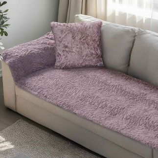 img-Μεμονωμένο γούνινo κάλύμμα SOGGY TAUPE Μεμονωμένο γούνινο κάλυμμα για τριθέσιο καναπέ  180 x 90 εκ.