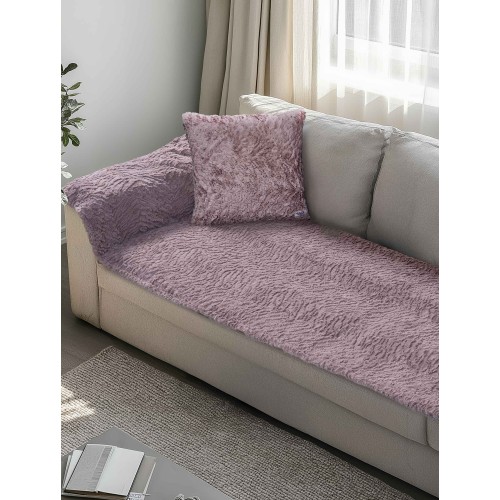 img-Μεμονωμένο γούνινo κάλύμμα SOGGY TAUPE Μεμονωμένο γούνινο κάλυμμα για καναπέ γωνία  250 x 90 εκ.