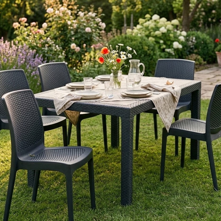 Καρέκλα Rattan SOLARA ANTHRACITE Καρέκλα: 56 x 42 x 86 εκ. Καρέκλα Rattan SOLARA ANTHRACITE Καρέκλα: 56 x 42 x 86 εκ.