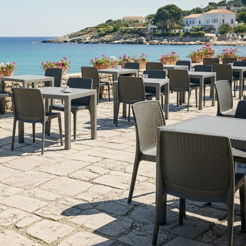 Καρέκλα Rattan SOLARA ANTHRACITE Καρέκλα: 56 x 42 x 86 εκ. Καρέκλα Rattan SOLARA ANTHRACITE Καρέκλα: 56 x 42 x 86 εκ.