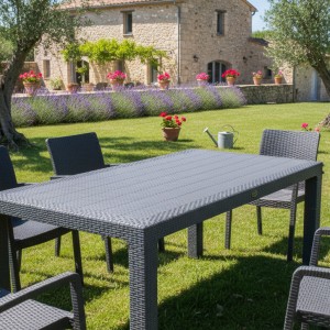 img-Τραπέζι Rattan SUNSET ANTHRACITE Τραπέζι: 90 x 150 εκ.