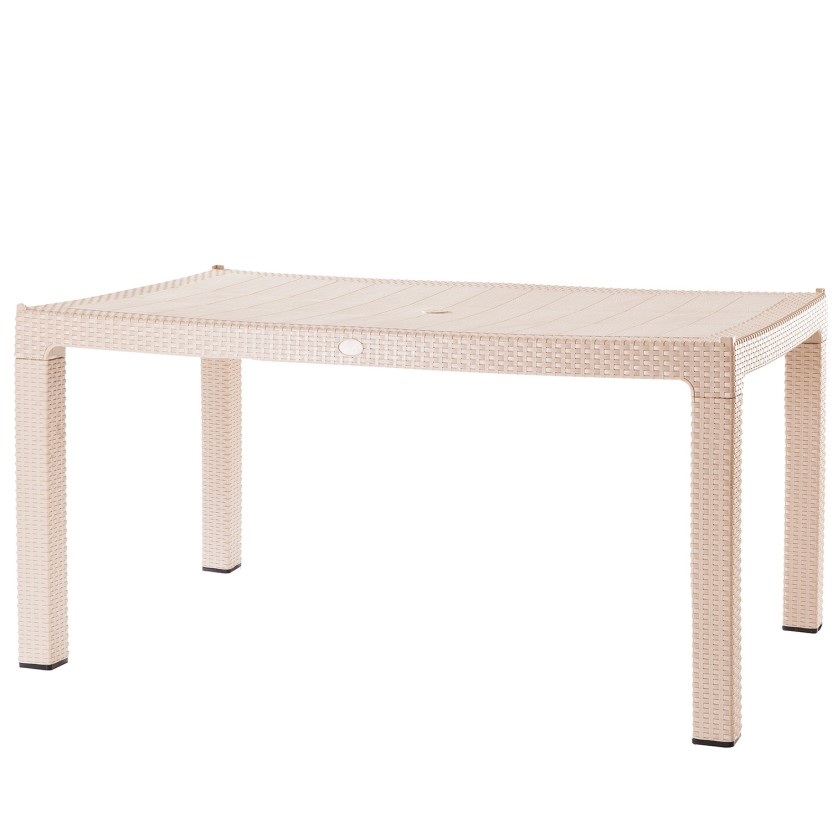 Τραπέζι Rattan SUNSET BEIGE Τραπέζι: 90 x 150 εκ.