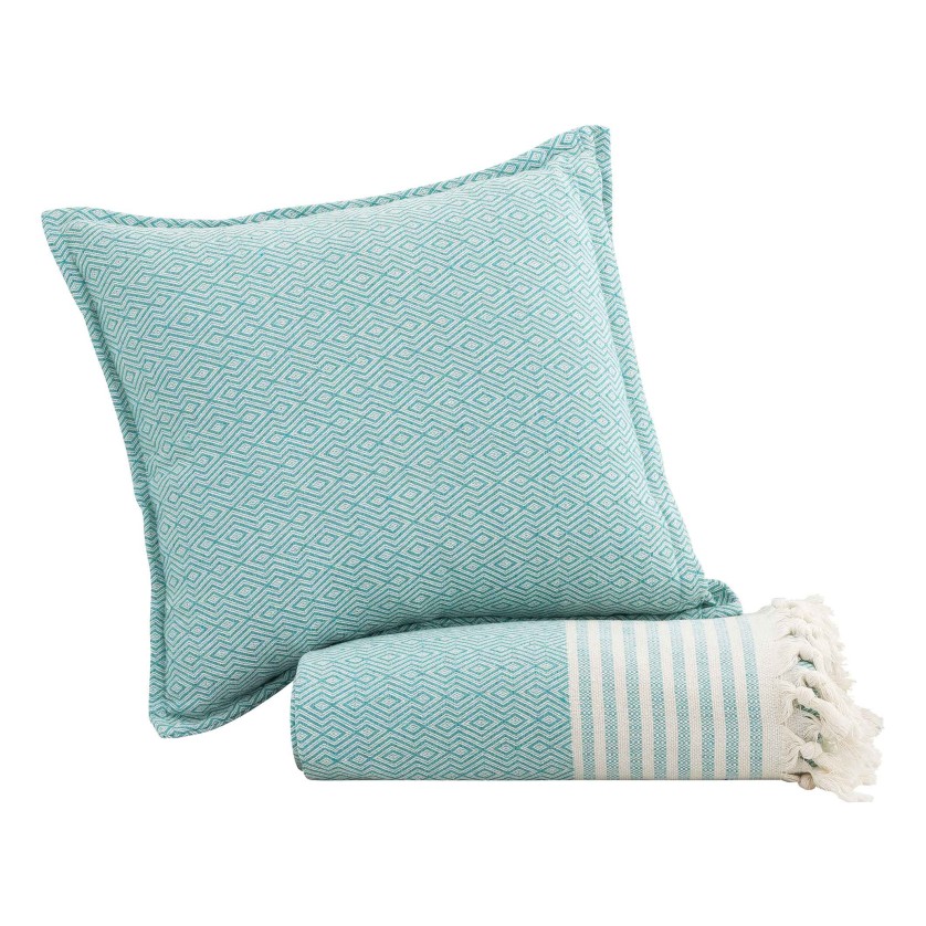 Διακοσμητικό Μαξιλάρι TENT TURQUOISE Διακοσμητική μαξιλαροθήκη: 45 x 45 εκ. Διακοσμητικό Μαξιλάρι TENT TURQUOISE Διακοσμητική μαξιλαροθήκη: 45 x 45 εκ.