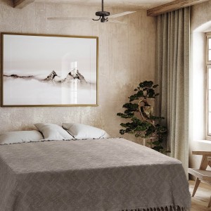 img-Κουβέρτα Πικέ Ζακάρ TIFOON BROWN Κουβέρτα Πικέ Ζακάρ: 220 x 240 εκ.