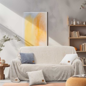 img-Διακοσμητικό Μαξιλάρι TRACE BEIGE Διακοσμητική μαξιλαροθήκη: 45 x 45 εκ.