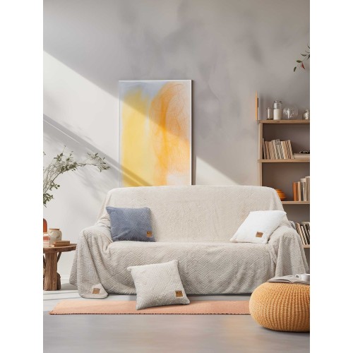 img-Ριχτάρι TRACE BEIGE Ριχτάρι διθέσιου καναπέ: 180 x 250 εκ.