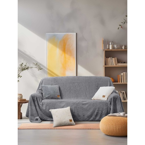 img-Διακοσμητικό Μαξιλάρι TRACE GREY Διακοσμητική μαξιλαροθήκη: 45 x 45 εκ.