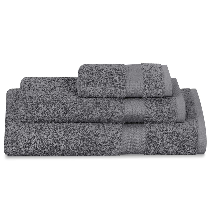 Πετσέτα UTOPIA ANTHRACITE Σετ πετσέτες 3 τεμαχίων (30 x 50 + 50 x 90 + 80 x 150 εκ.)