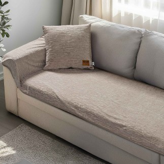 img-Μεμονωμένο ανάγλυφο κάλυμμα VERITAS BEIGE Μεμονωμένο αναγλυφο κάλυμμα για τριθέσιο καναπέ  180 x 90 εκ.