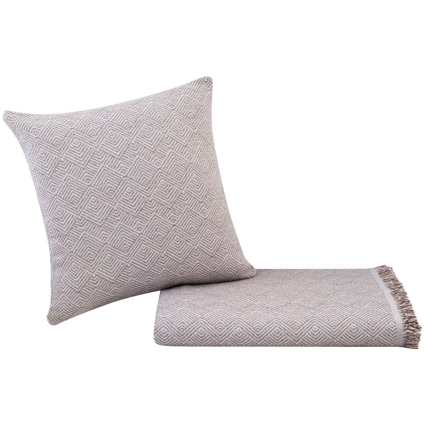 Διακοσμητικό Μαξιλάρι WELLEN BROWN Διακοσμητική μαξιλαροθήκη: 45 x 45 εκ.