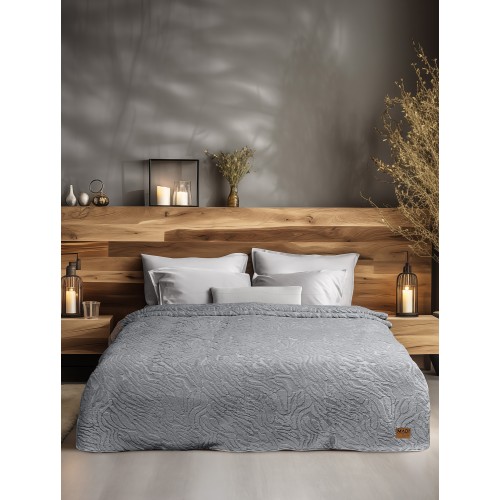 img-Κουβέρτα γούνινη ZANORIA GREY Κουβέρτα μονή: 160 x 220 εκ.