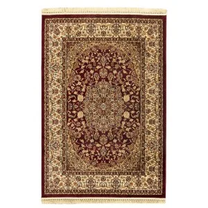 img-ΧΑΛΙ PERSIA 5649 BURGUNDY ΜΕ ΚΡΟΣΣΙ - 133X190  NewPlan