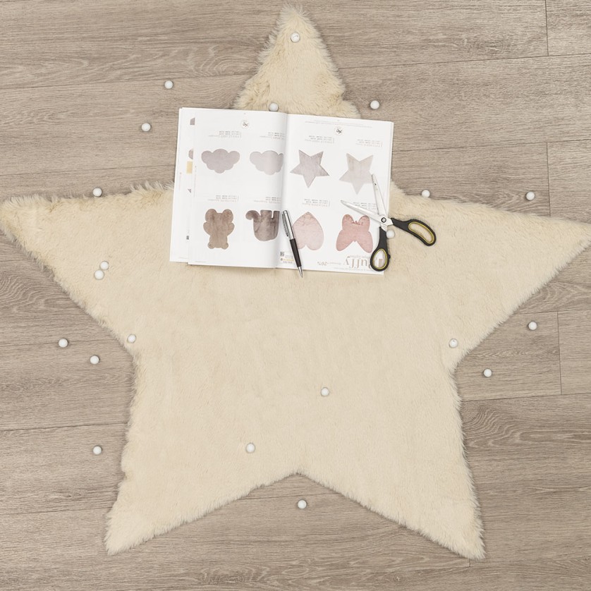 ΧΑΛΙ PUFFY FC3B BEIGE STAR ANTISLIP - 160X160  NewPlan