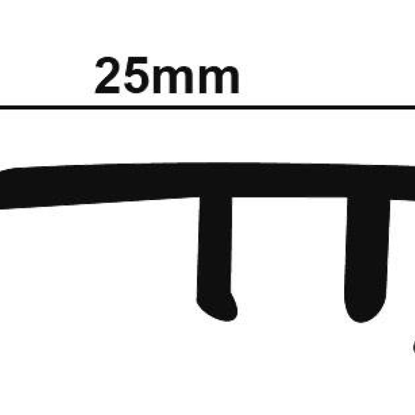 ΠΡΟΦΙΛ LAMINATE ΣΤΟΠ ΑΣΗΜΙ   25X2750mm NewPlan