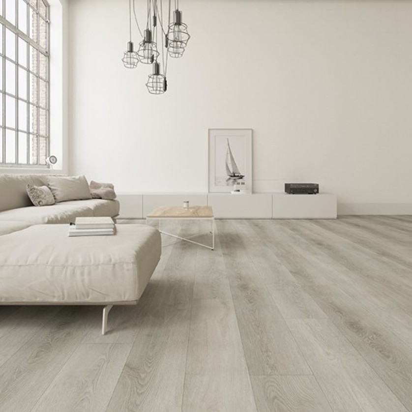 BASIC LVT ΒΙΝΥΛΙΚΗ ΛΩΡΙΔΑ 2mm GREY OAK 98282 NewPlan