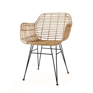 img-Καρέκλα Τραπεζαρίας με μπράτσα Marea Black legs (57x60x82) Soulworks 0300087