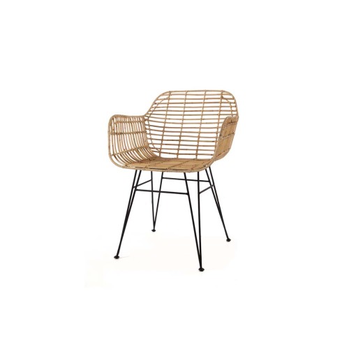 img-Καρέκλα Τραπεζαρίας με μπράτσα Marea Black legs (57x60x82) Soulworks 0300087