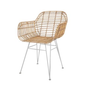 img-Καρέκλα Τραπεζαρίας με μπράτσα Marea White legs (57x60x82) Soulworks 0300088