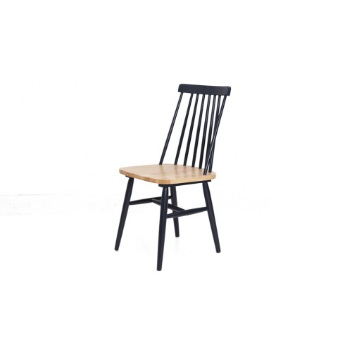 img-Καρέκλα Τραπεζαρίας Kristie Natural/Navy Blue (42x52x87) Soulworks 0600005