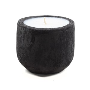 img-Κεραμικό Κηροπήγιο Mingi Black Spot Gray Large (15x15x14) Soulworks 0630027